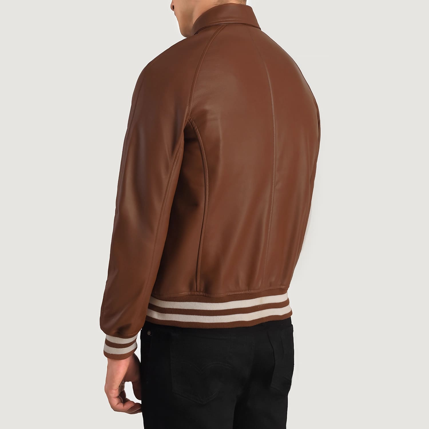 Walton Brown Leather Varsity Jacket 5