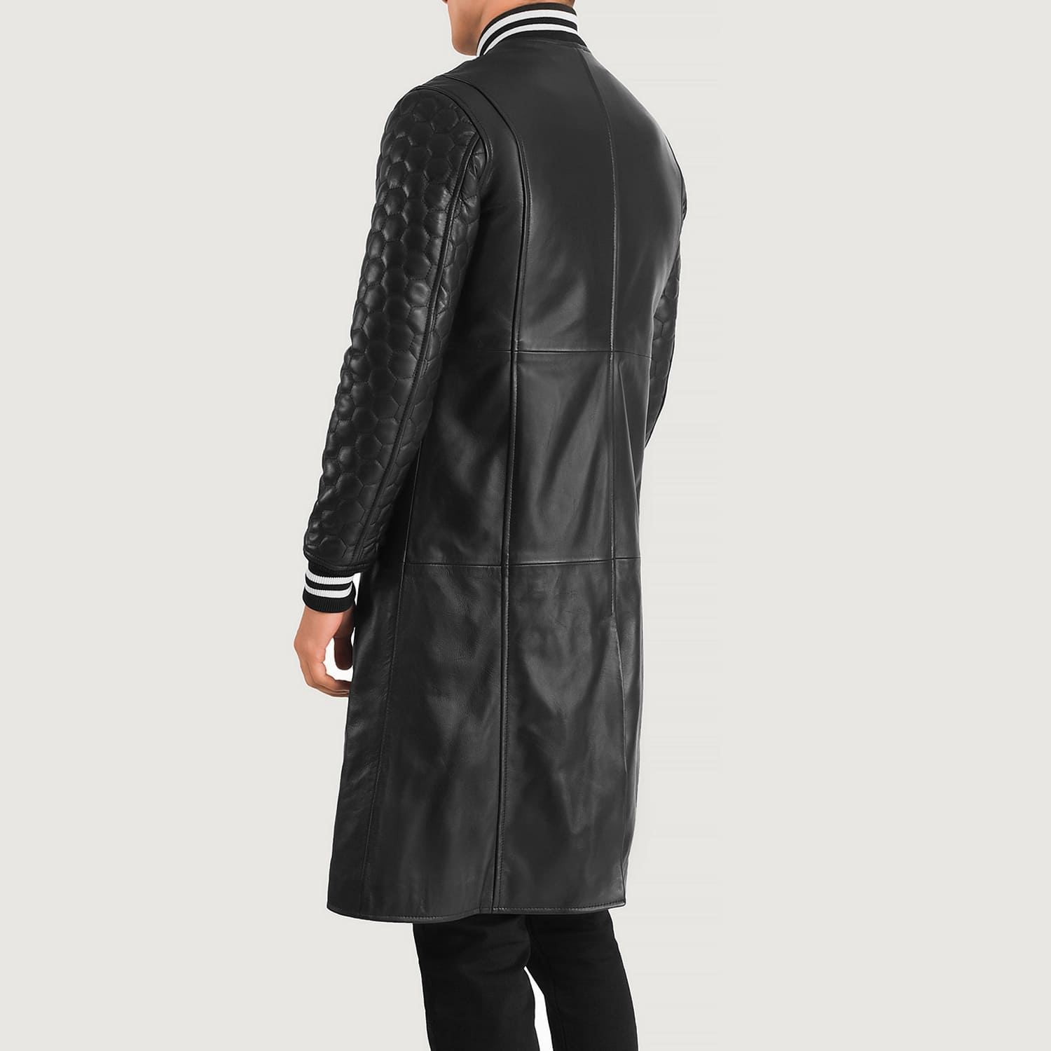 Wilde Black Leather Varsity Coat 5