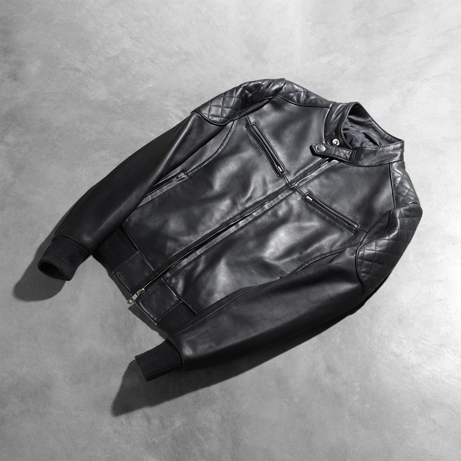 Saltco Zenna Black Leather Bomber Jacket