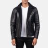 Everett Shearling Black Men's Leather Jacket