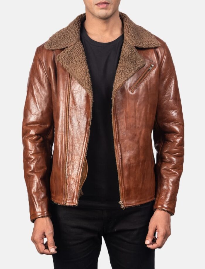 Asher Shearling Brown Men's Leather Jacket