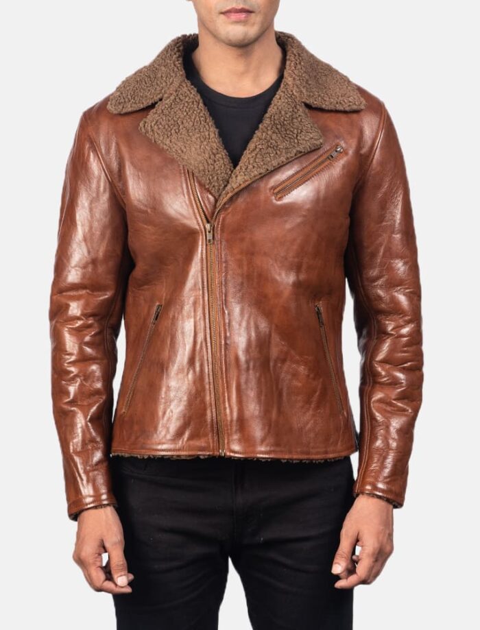 Asher Shearling Brown Men's Leather Jacket