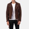 Tarek Mocha Suede Biker Jacket