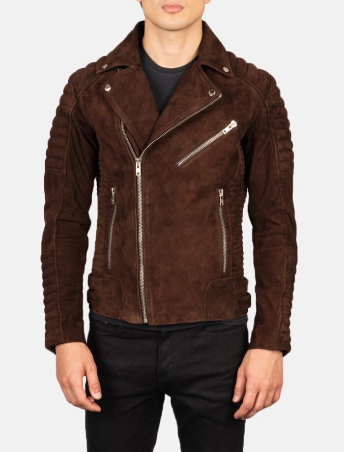 Armand Mocha Suede Biker Jacket