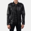 Colton Black Men's Leather Biker Jacket