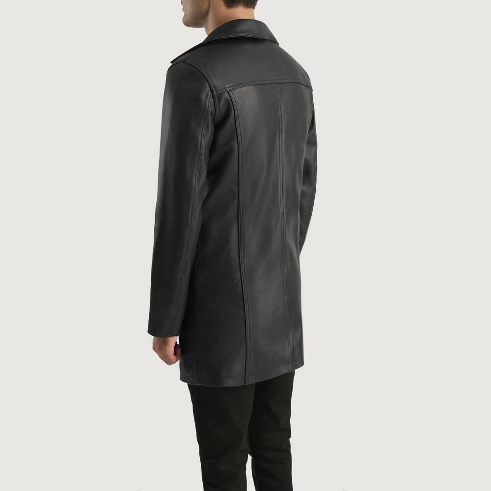 Braylon Black Men's Leather Coat