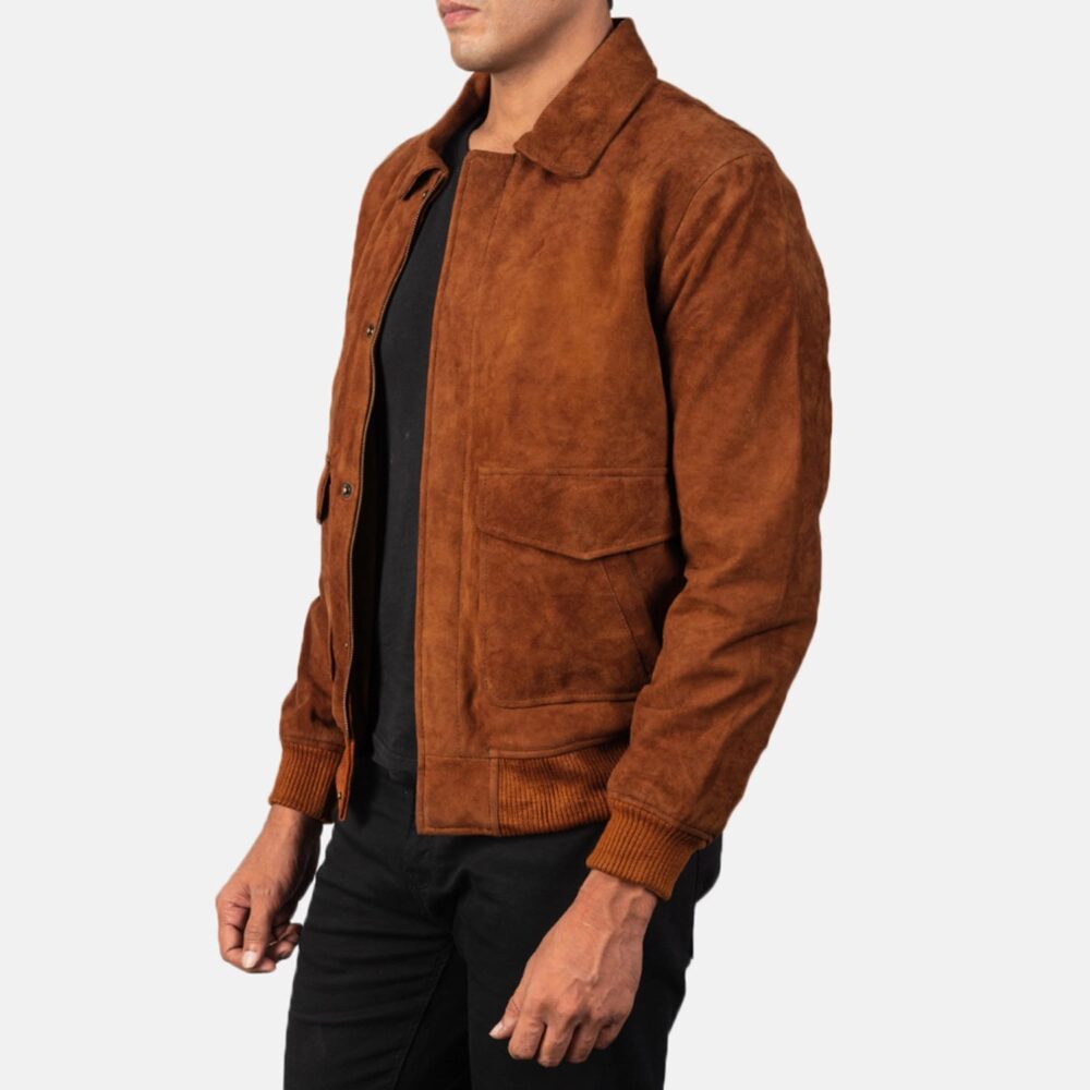 Oakridge Brown Suede A2 Bomber Jacket