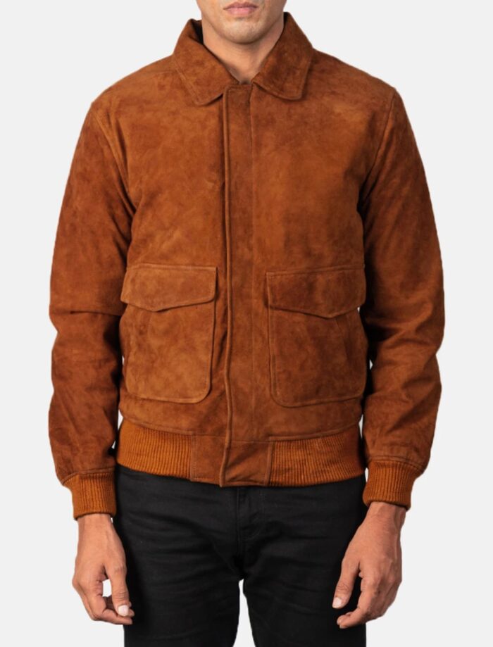 Oakridge Brown Suede A2 Bomber Jacket