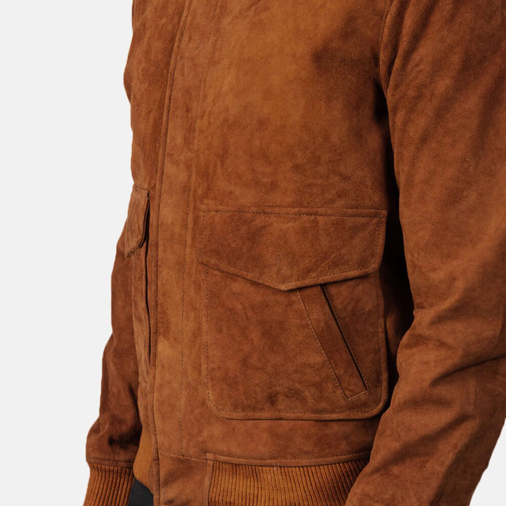 Oakridge Brown Suede A2 Bomber Jacket