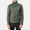 Colburn Men's Green Leather Bomber Jacket