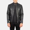 Damon Men's Black Leather Biker Jacket