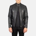Damon Men's Black Leather Biker Jacket