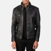 Darren Men's Black Leather Biker Jacket