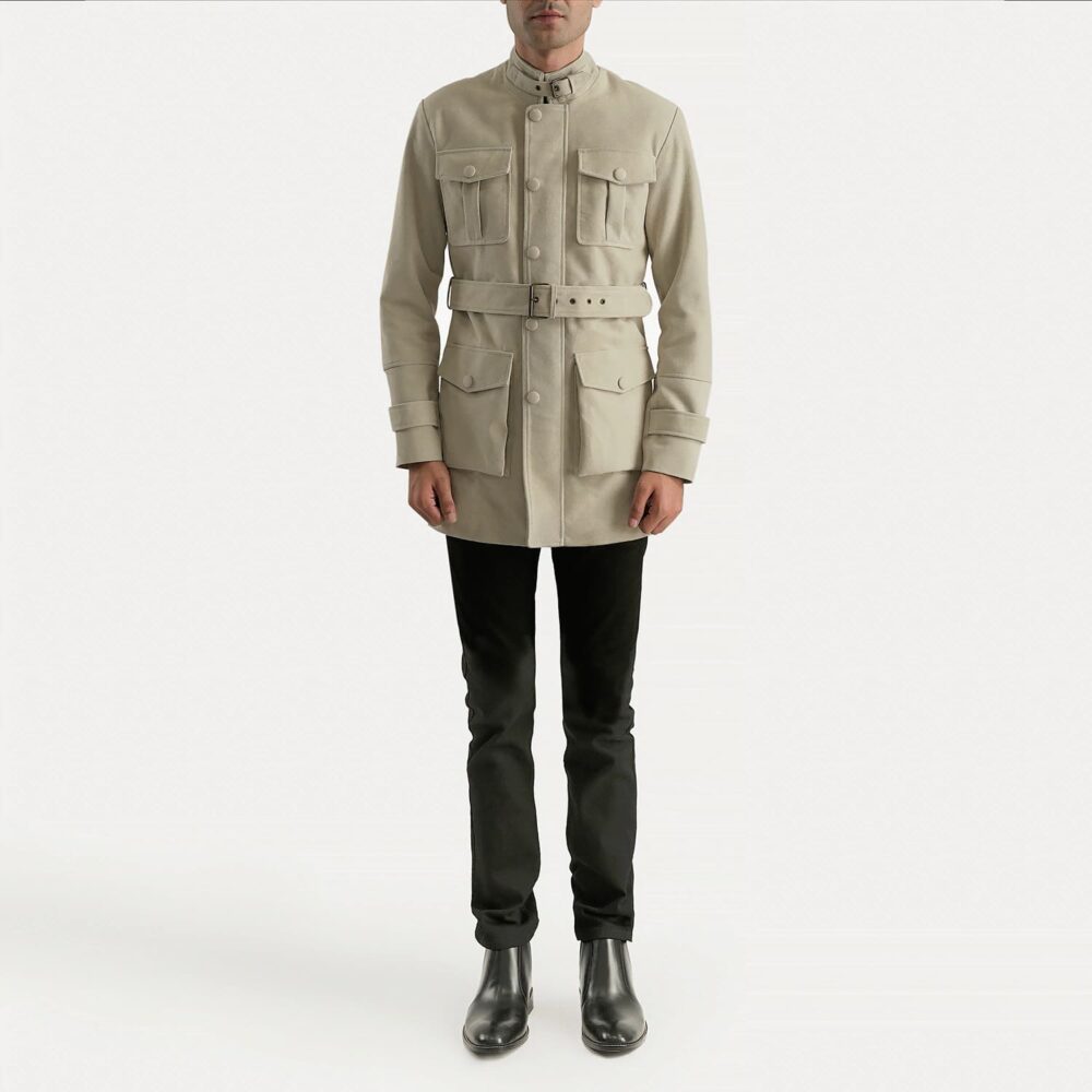 Dorian Off-White Suede Jacket