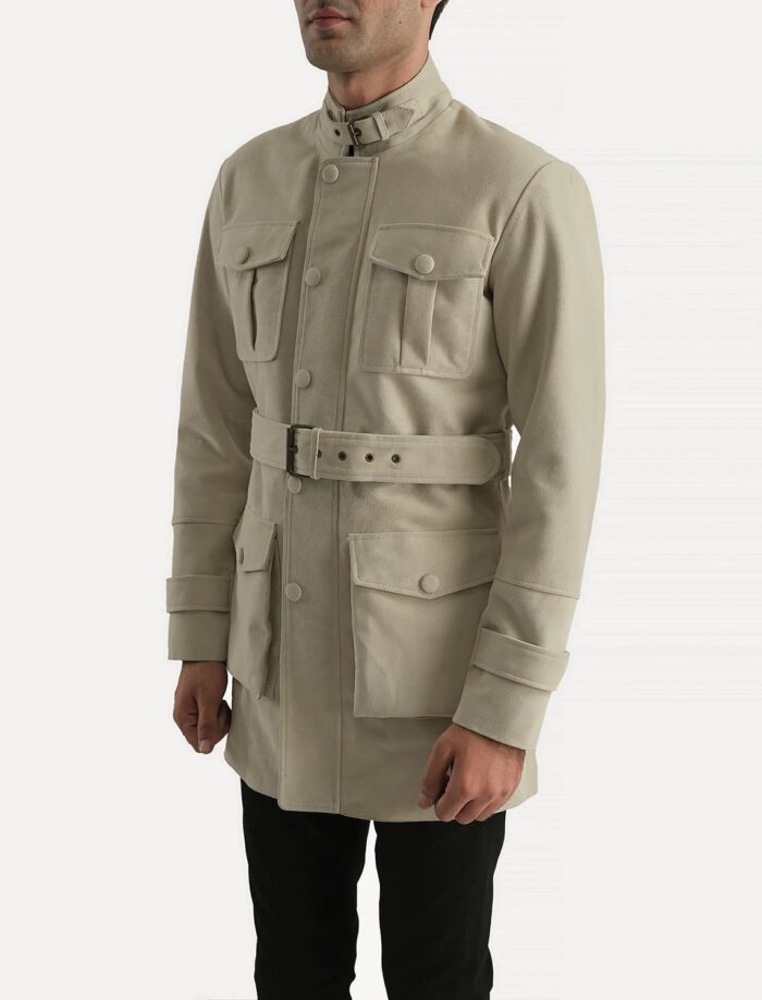 Dorian Off-White Suede Jacket