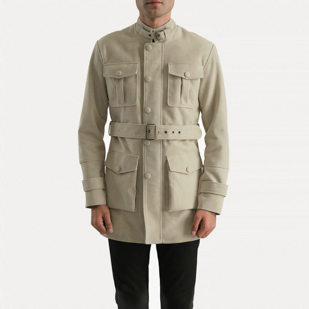 Dorian Off-White Suede Jacket