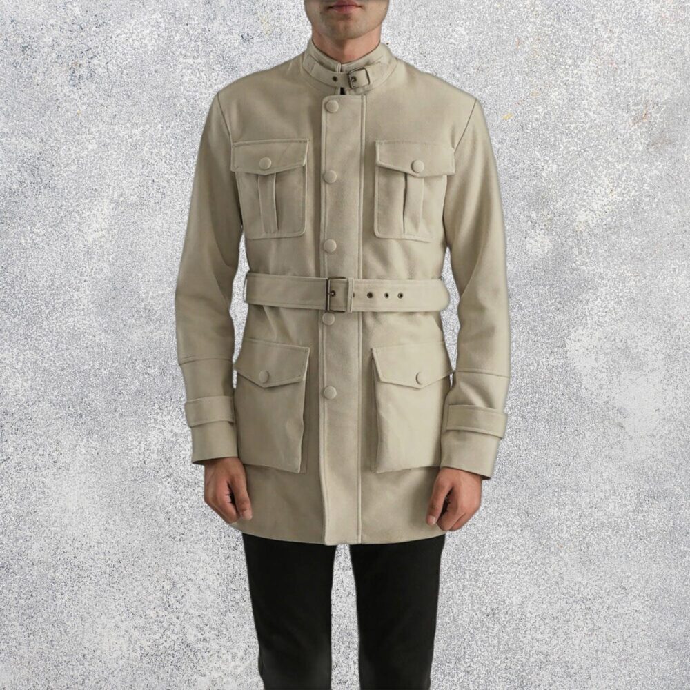 Dorian Off-White Suede Jacket