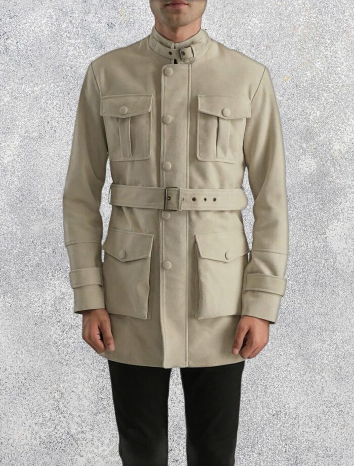 Dorian Off-White Suede Jacket