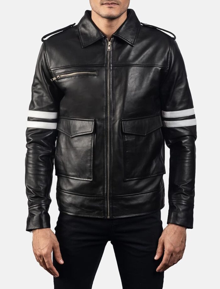 Drayden Black Leather Jacket