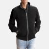 Zenith Black Men's Hybrid Suede Bomber Jacket