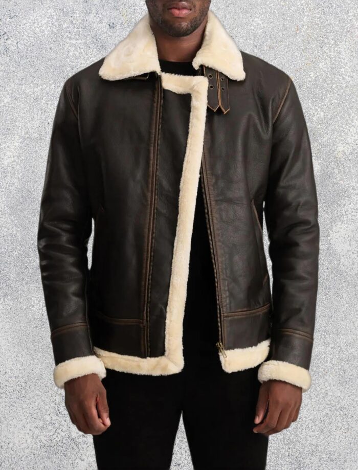 Falcon-B-3-Brown-Cream-Sheepskin-Leather-Bomber-Jacket-for-Men