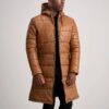 Kian Tan Hooded Leather Puffer Coat for Men