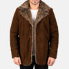 Broadmoor Men's Brown Leather Bomber Jacket