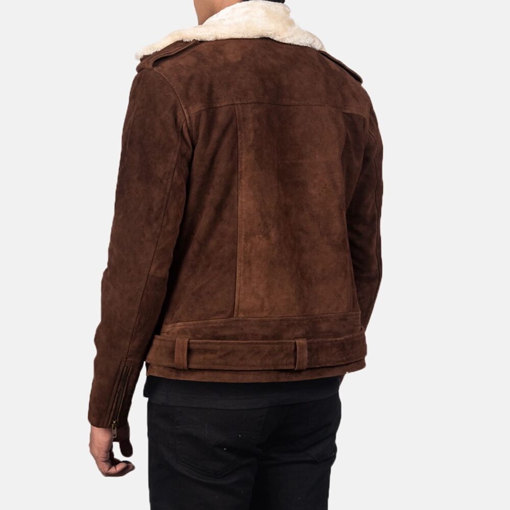 Havenridge Men's Mocha Suede Biker Jacket