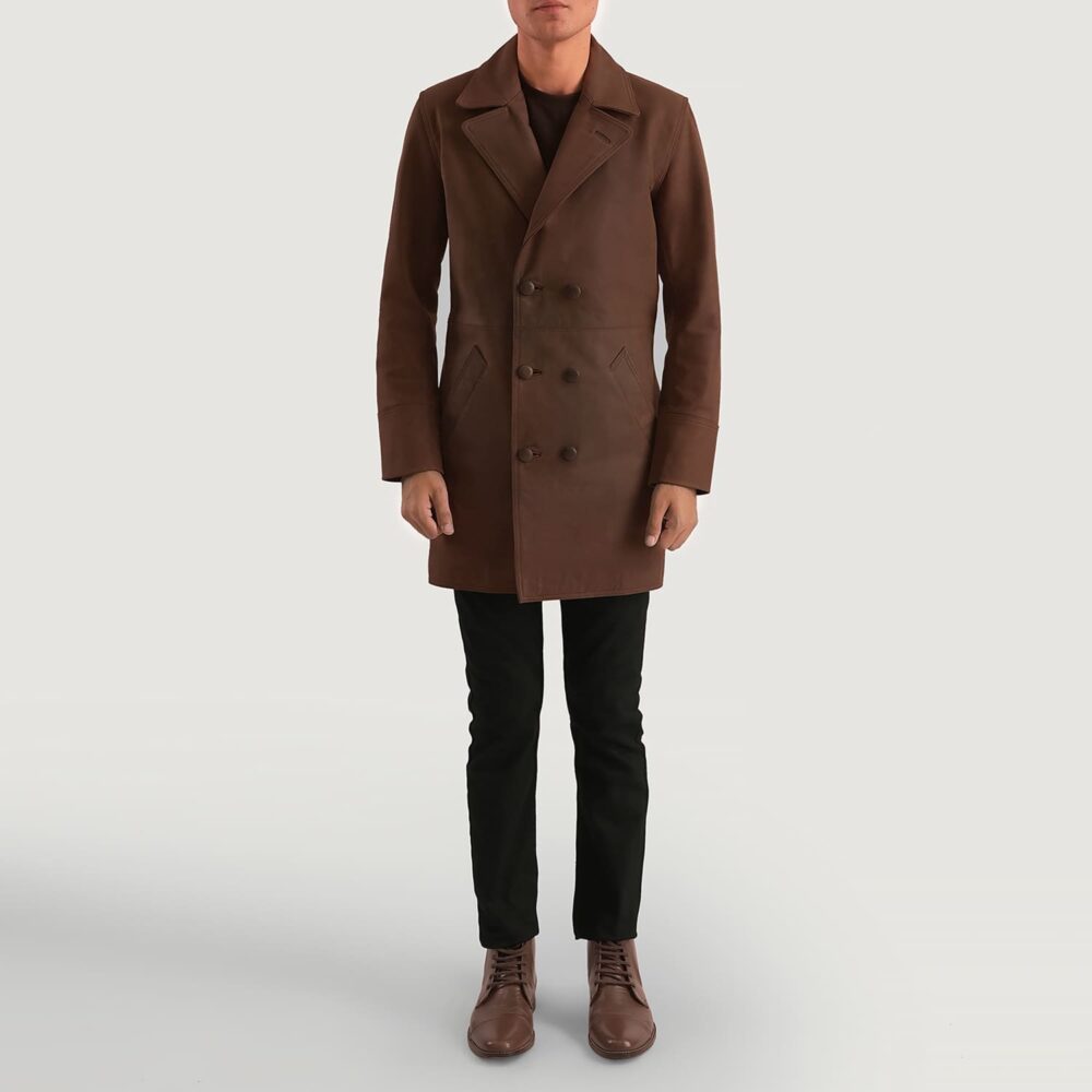 Hawthorn Men's Brown Leather Coat