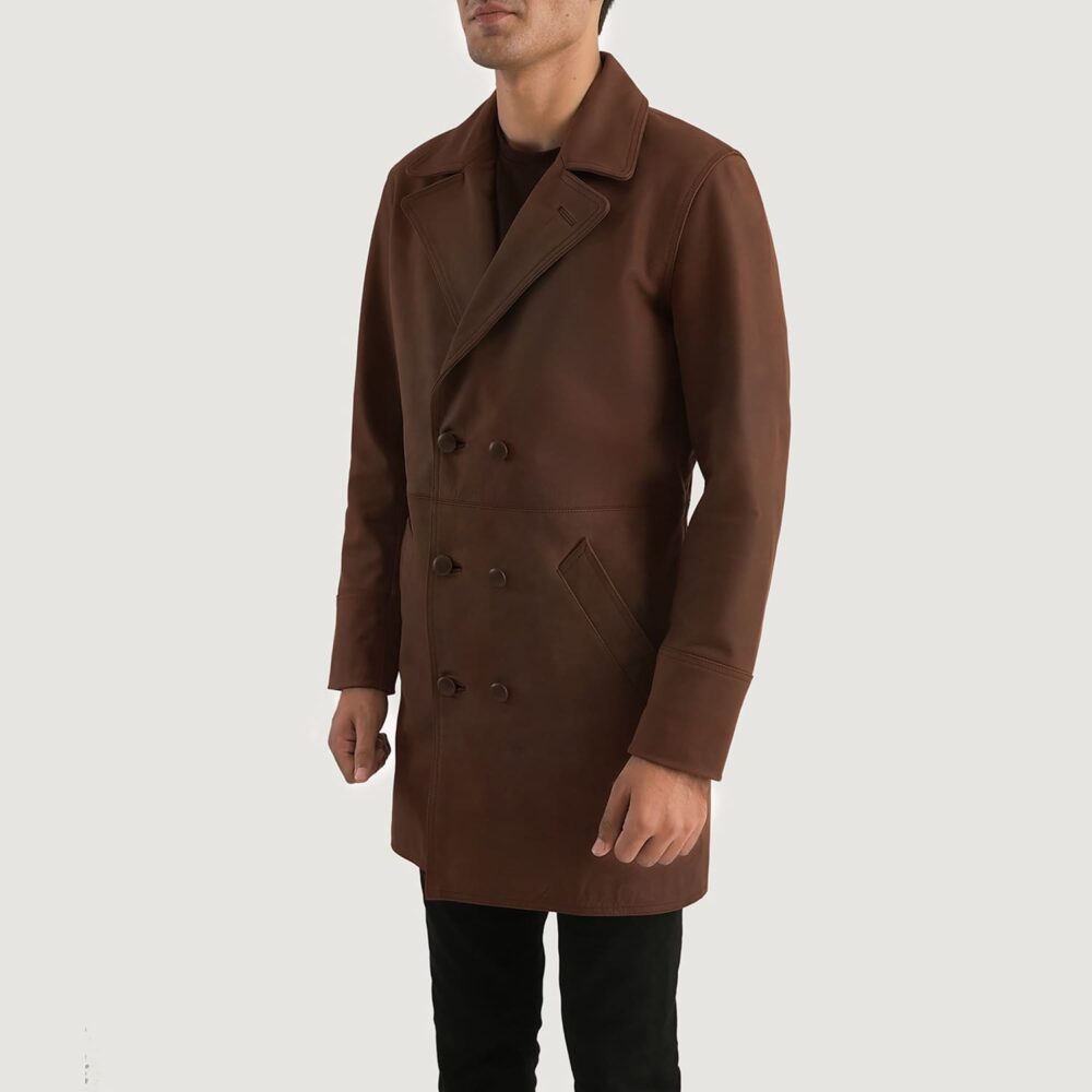 Hawthorn Men's Brown Leather Coat