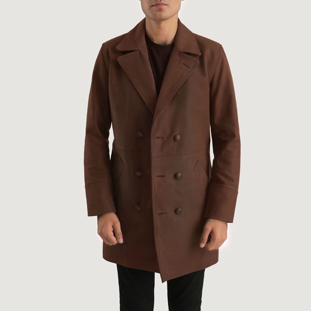 Hawthorn Men's Brown Leather Coat