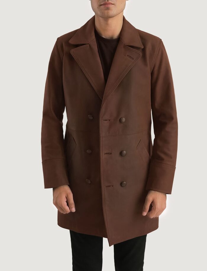 Hawthorn Men's Brown Leather Coat