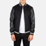 Harrison Men's Black Hybrid Varsity Jacket