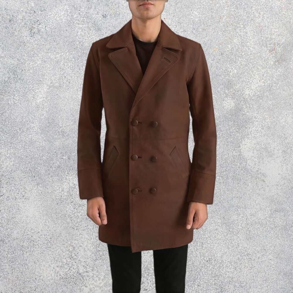 Hawthorn Men's Brown Leather Coat