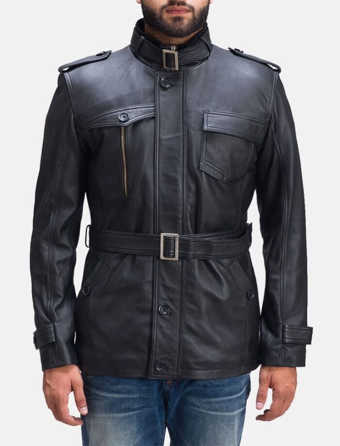 Strider Black Men's Leather Jacket