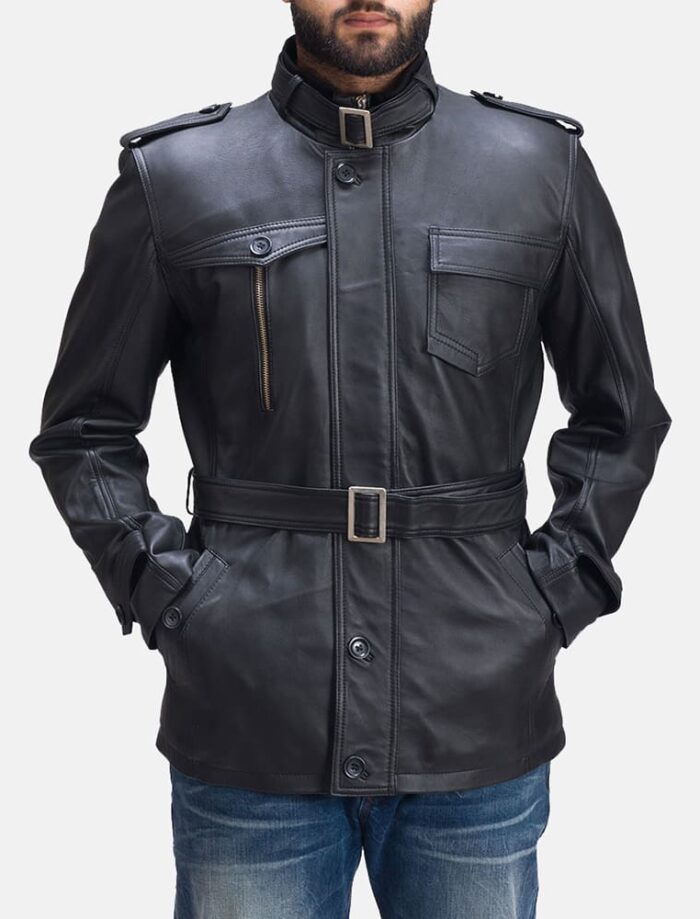 Strider Black Men's Leather Jacket