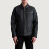 Shadow Noir Men's Matte Black Leather Biker Jacket