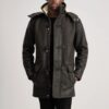 Kieran Tumbled Brown Leather Duffle Coat for Men – Rugged Style and Warm Comfort