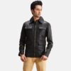 Raven Noir Men's Black Leather Jacket