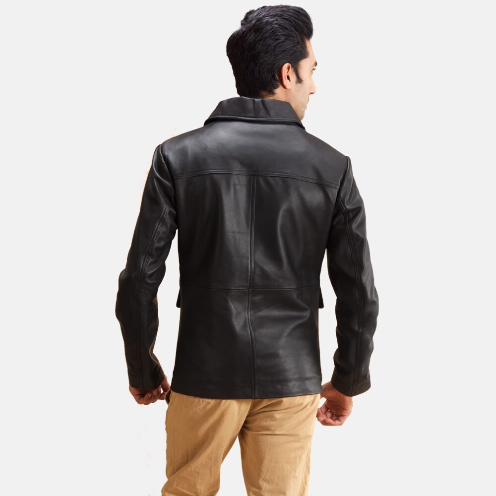 Raven Noir Men's Black Leather Jacket