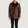 Montana Distressed Brown Men's Fur Leather Coat