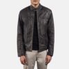 Trailblazer Rustic Brown Men's Leather Biker Jacket