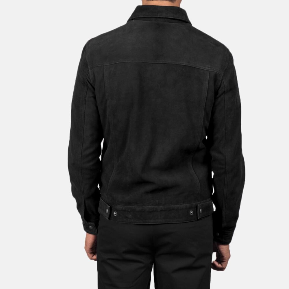 Sterling Black Suede Trucker Jacket