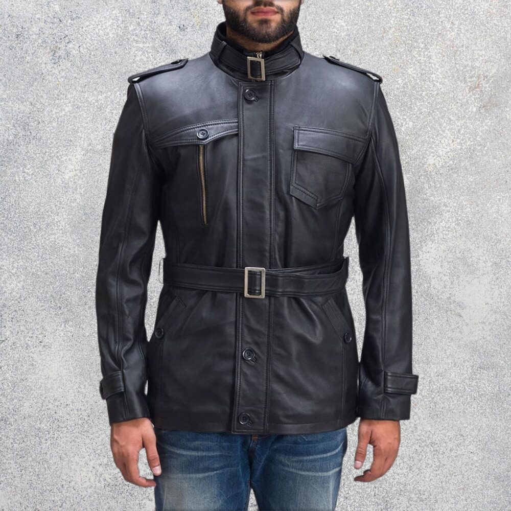 Strider Black Men's Leather Jacket