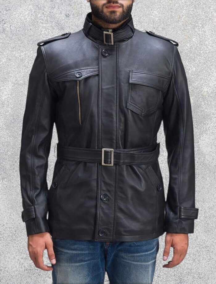 Strider Black Men's Leather Jacket