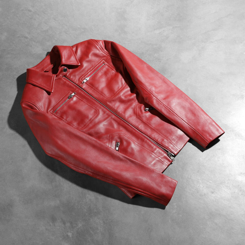 Talia Red Leather Jacket for Women