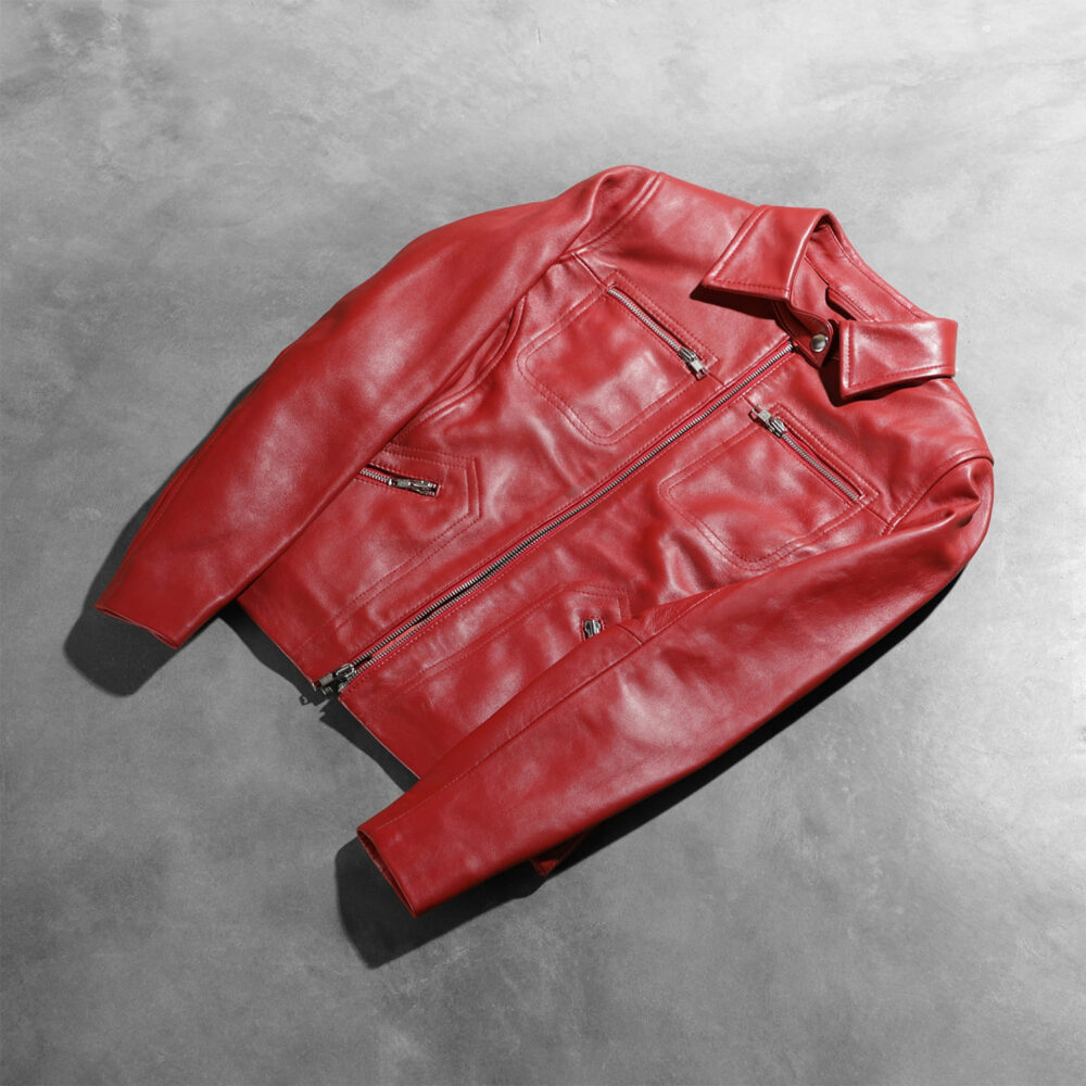 Talia Red Leather Jacket for Women