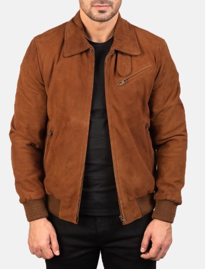 Tomchi Tan Suede Leather Jacket