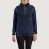 Lyla Blue Hooded Suede Pullover Jacket