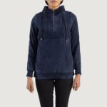 Lyla Blue Hooded Suede Pullover Jacket For Women